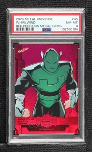 2024 Skybox Marvel Metal Universe Avengers PMG Red /100 Whirlwind #45 PSA 8 - Picture 1 of 3