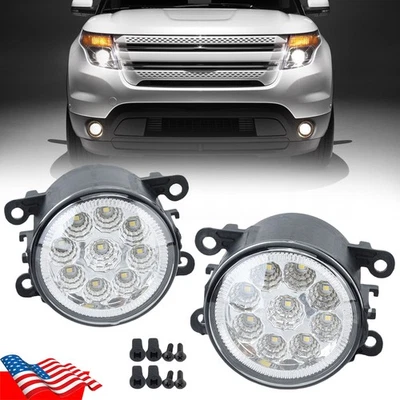 Par de luces antiniebla delanteras para parachoques Ford Explorer 2011 2012-2015 LED lámpara de conducción Foto 1 de 4