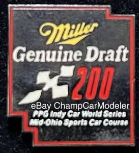 Miller Genuine Draft 200 Pin 1995 PPG Cup Indy Car Mid-Ohio Al Unser Jr Marlboro - Picture 1 of 2