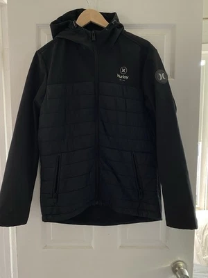 Nueva Chaqueta Cortavientos Hurley Para Hombre Forrada de Vellón Puffer Talla M Color Negro Foto 1 de 4