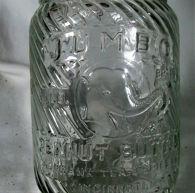 Mantequilla de maní Jumbo de colección 1 lb. Tarro de té y especias Frank de 5 1/8" de alto sin tapa transparente Foto 1 de 4