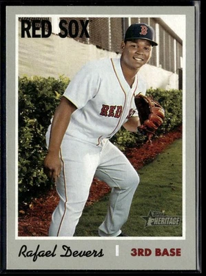 2019 Topps Heritage Rafael Devers Boston Red Sox #163 - Image 1 of 2