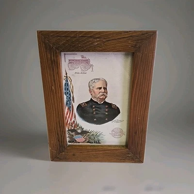 Antiguo Moline Wagon Co Publicidad General Fitzhugh Lee Impresión Litográfica Enmarcada Foto 1 de 4