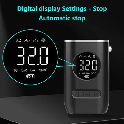 Bomba de Aire Compresor Eléctrico Portátil Coche Digital Inflador de Neumáticos USB6X Foto 1 de 4