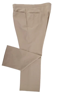 ViNTAGE 70s KHAKi TAN SANSABELT JAYMAR BELTLESS STRAiGHT LEG PANTS 46 X 31 - Image 1 of 4