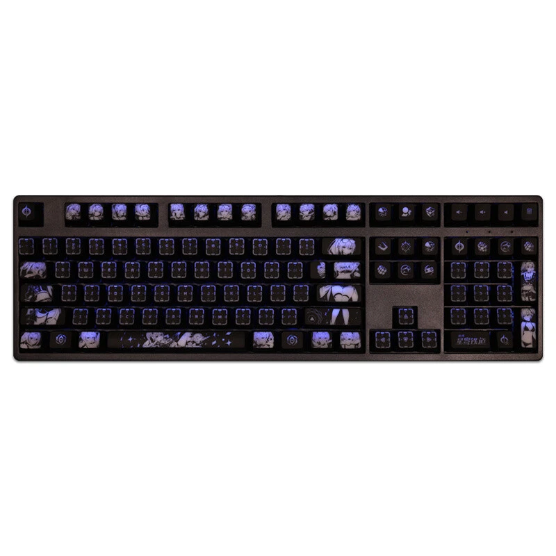 Silver Wolf Honkai Star Rail Keycap Set Backlit Keycaps f/Mechanical Keyboard - Image 1 of 4