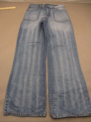 GUESS Size 20 Youth Girl Blue 100%Cotton ZipFly Pockets Stretch Flared Jeans 433 - Image 1 of 4
