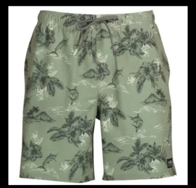 NUEVO Pantalones Cortos Ohana Salt Life Live Salado Elástico Cordón Talla L Verde Vivo Salado Foto 1 de 4