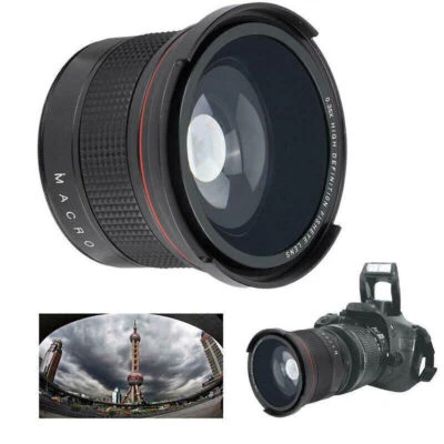Practical 58MM 0.35X Fisheye Wide Angle Macro Lens For Canon EOS SLR DSLR Camera - Image 1 of 4