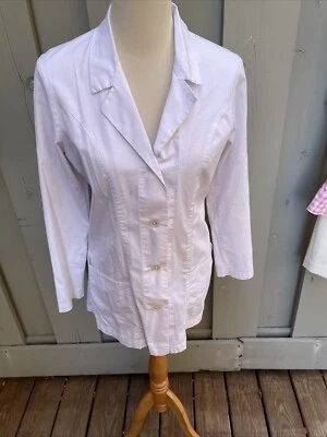 Women's 1st Quality META Fundamentals White Mid Length Lab Coat Size 8(M) - Image 1 of 4