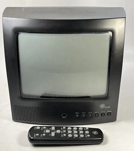 GE TV 09GP10p Black Tested and Working 9'' - 10" CRT TV 1998 space saver game tv - Picture 1 of 16