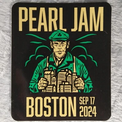 Pegatina Pearl Jam Boston Fenway Park 2024 17 de septiembre PJ Eddie Vedder béisbol irlandés Foto 1 de 4