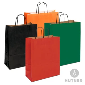 HUTNER Papiertüten bunt Kordelhenkel Papiertragetaschen Papiertaschen klein/groß - Bild 1 von 8