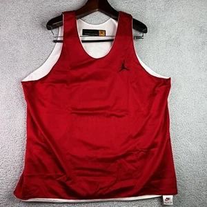 VTG 90s Nike Mens Jumpman Jersey Tank Top Red White Mesh  Reversible USA XXL - Picture 1 of 12
