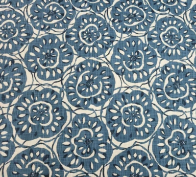 Inaki en Índigo POR Richloom 54" Ancho 100% Algodón Slub Pato Asiático Floral Foto 1 de 2