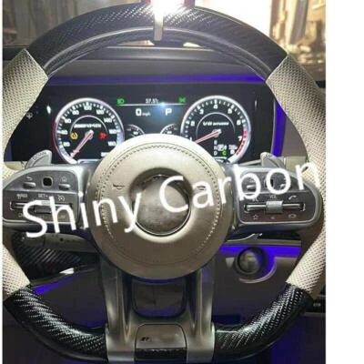 Volante de fibra de carbono real para Mercedes-Benz AMG E63 C63 GT CL63 S63 G63 Foto 1 de 4