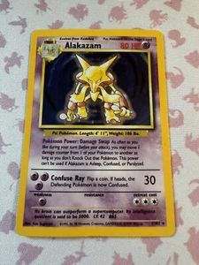 Alakazam 1/102 Base Set Holo Rare Vintage 1999 Pokemon Card Lightly Played - Picture 1 of 3
