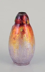A. Marty for Limoges, France. Metalwork vase with polychrome enamel decoration. - Picture 1 of 9