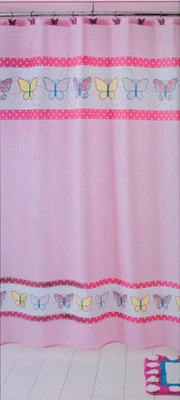 Mariposas Mariposa Lunares Rosa Primavera Tela Cortina de Ducha 70"x72" Foto 1 de 4