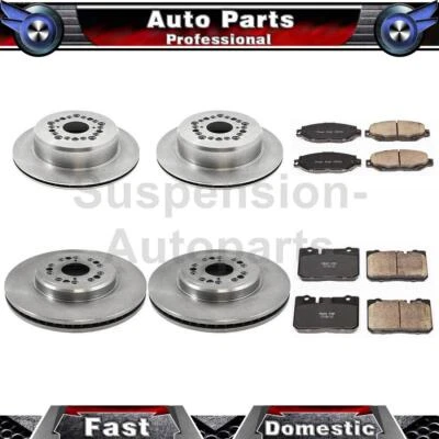 Pastillas de freno rotores delanteros traseros para Lexus LS400 4,0 L 2000 1999 1998 1997 1996 1995 Foto 1 de 4