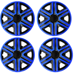 15" Wheel Covers Hub Caps 15 Inch Wheel Trims Trim Set Of 4 Plastic [AKT BLUE] - Picture 1 of 4