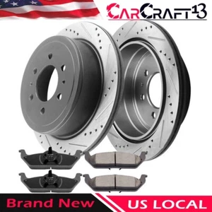 Rear Disc Brake Rotors and Brake Pads For Ford F150 2004-2011 6 Lugs Brake Rotor - Picture 1 of 13