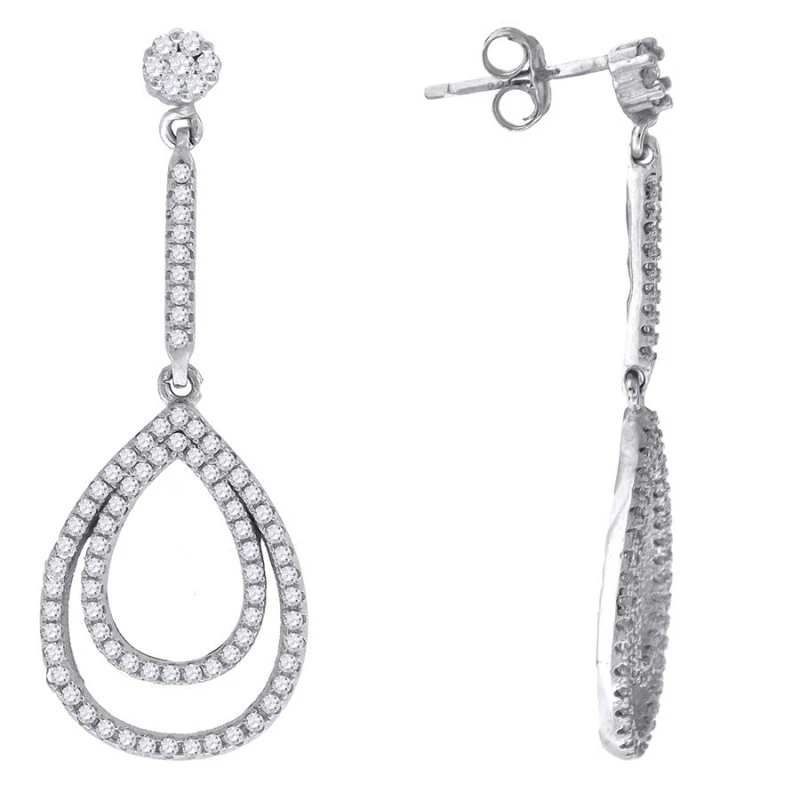 925 СТЕРЛИНГОВОЕ СЕРЕБРО ЖЕНСКИЕ СВИСАЮЩИЕ СЕРЬГИ # 66684 - Изображение 1 из 1