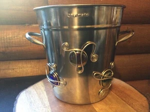 Chefmate Large 5 Qt Ice Bucket Double Handles with Glass Embelishments - Picture 1 of 4
