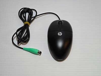 Vintage HP Optical 3 button wheel Computer Mouse PS2 537748-001 Tested Works - Image 1 of 4