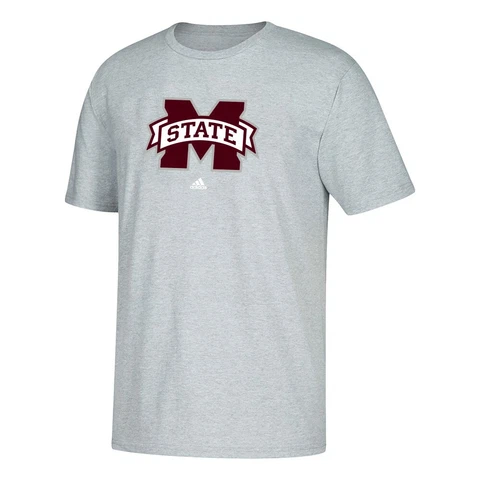 Mississippi State Bulldogs NCAA Adidas Primary School  Men's Grey T-Shirt Cover