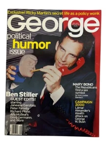 GEORGE Magazine (JFK Jr.) - Political Humor Issue, Ben Stiller, August 1999 - Picture 1 of 2