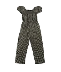 Jumpsuit Girls Gingham Smocked Kidpik Size Large 12 - Picture 1 of 3