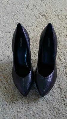 BNWT ALLSAINTS SHARD COURT ICE SHOES UK 8 EU 41 METALLIC STILETTO HIGH HEELS - Image 1 of 4