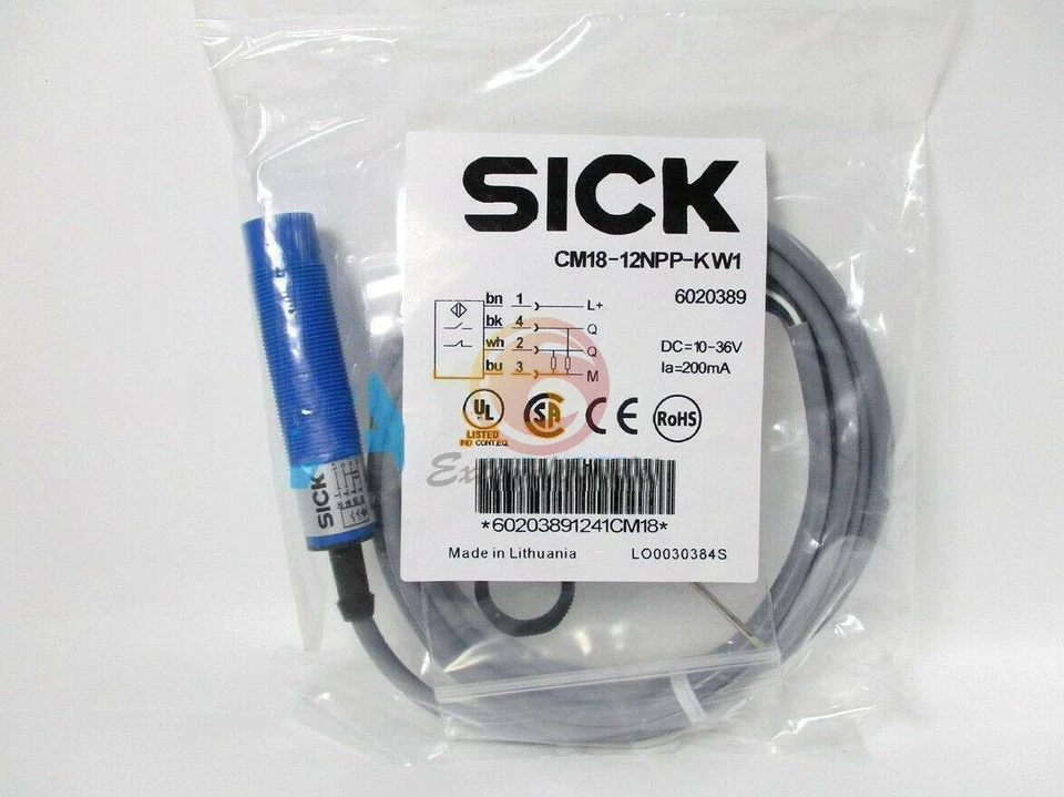 ONE SICK Proximity Switch CM18-12NPP-KW1 New - Image 1 of 1