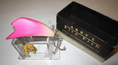 Señuelo de pesca vintage Arby's Fire Frog NY 1950s Foto 1 de 4