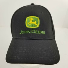 John Deere Est 1837 Black Flex Stretch Cap Hat One Size