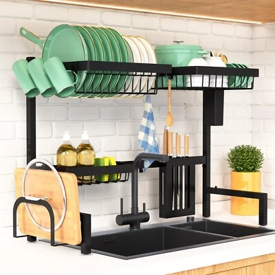 Estante de secado de platos Kitsure sobre el fregadero - 30,0" a 33,9"x21,5", sin... Foto 1 de 4