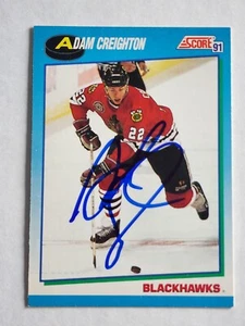 1991-92 Score ADAM CREIGHTON Signed Card #485 - Picture 1 of 2