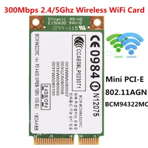 BCM94322MC Mini PCI-E WIFI Wireless Card Dual Band 300Mbps 802.11a/g/n - Picture 1 of 12