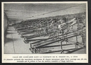 1928  --  LYON . SALLE DES JACQUARDS DANS LA FABRIQUE DOGNIN . 3X827 - Picture 1 of 1