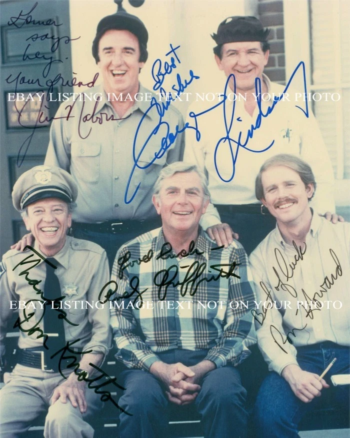 THE ANDY GRIFFITH SHOW CAST SIGNED AUTOGRAPH 8x10 RP PHOTO DON KNOTTS JIM NABORS - Image 1 of 1