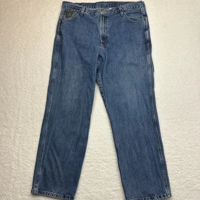 Pantalones de mezclilla Cinch para hombre 38x30 azul etiqueta verde vaquero occidental rodeo ranch Foto 1 de 4