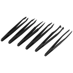 6PCS Precision Tweezer Set Plastic Static Tool Kit Size 1/2/3/5/6/8 each8396 - Afbeelding 1 van 8