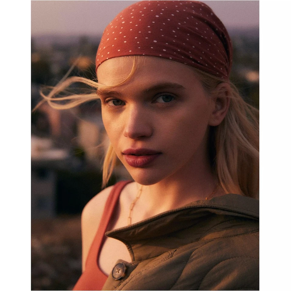 NUEVO Bandana Madewell rojo oxidado lunares con flecos Foto 1 de 4