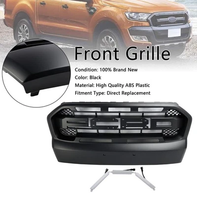 Raptor Style Front Bumper Grill Grille Fit Ford Ranger 2015-2019 T7 W/LED - Image 1 of 4