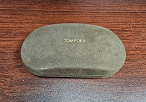 TOM FORD- Hard case Brown suede  Sunglasses Eyeglasses Optical Case only - Picture 1 of 6