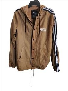 MATIX LOS ANGELES COMPTON SURF CLUB Windbreaker Hooded Jacket Stripes Sz S - Picture 1 of 6