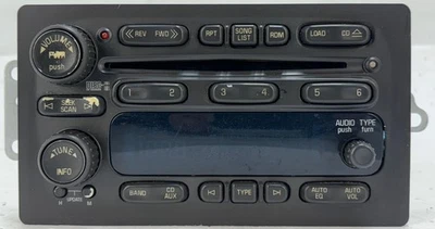 Chevrolet Trailblazer 2005-2009 radio con AM FM estéreo 6 CD ID UC6 15927261 OEM Foto 1 de 4
