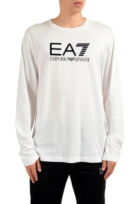 Camiseta Emporio Armani EA7 "Train Graph" Blanca Cuello Redondo Manga Larga EE. UU. 2XL IT 56 Foto 1 de 4