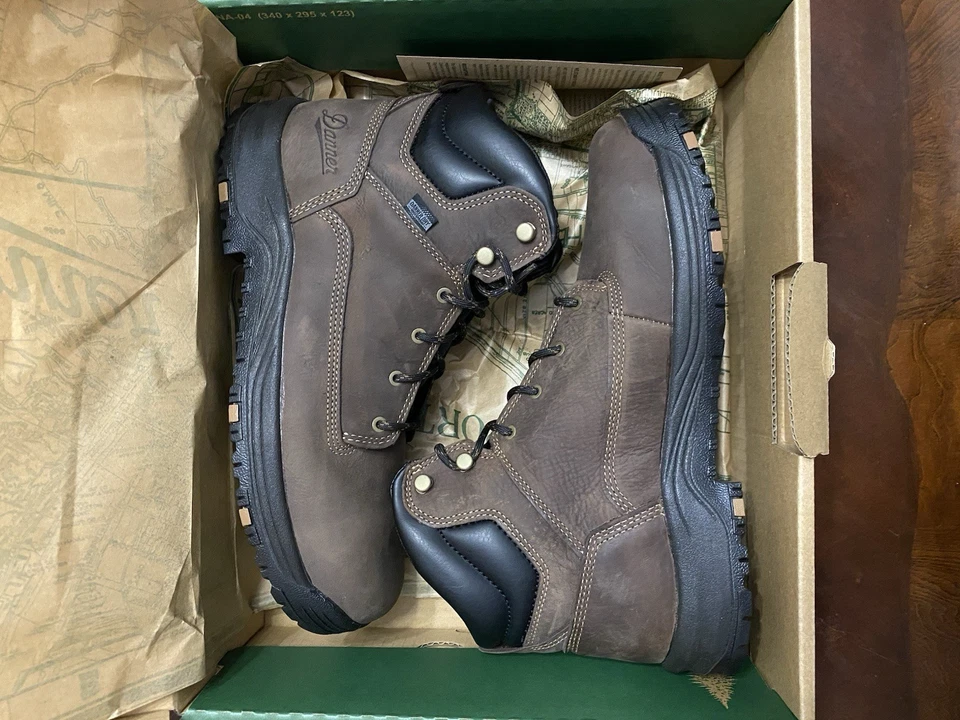 Danner Men's Caliper 6" Aluminum Toe Brown Boots 19453 Size 10